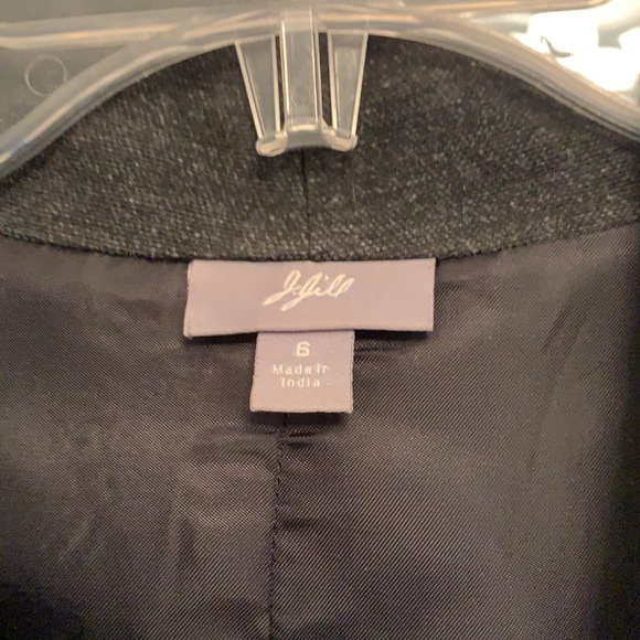 J. Jill Black Heather Blazer Jacket 3/4 Length Sleeves Size 6 Like New - Picture 2 of 14